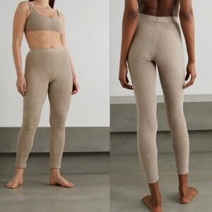 skims terry cotton blend tan casual comfy leggings